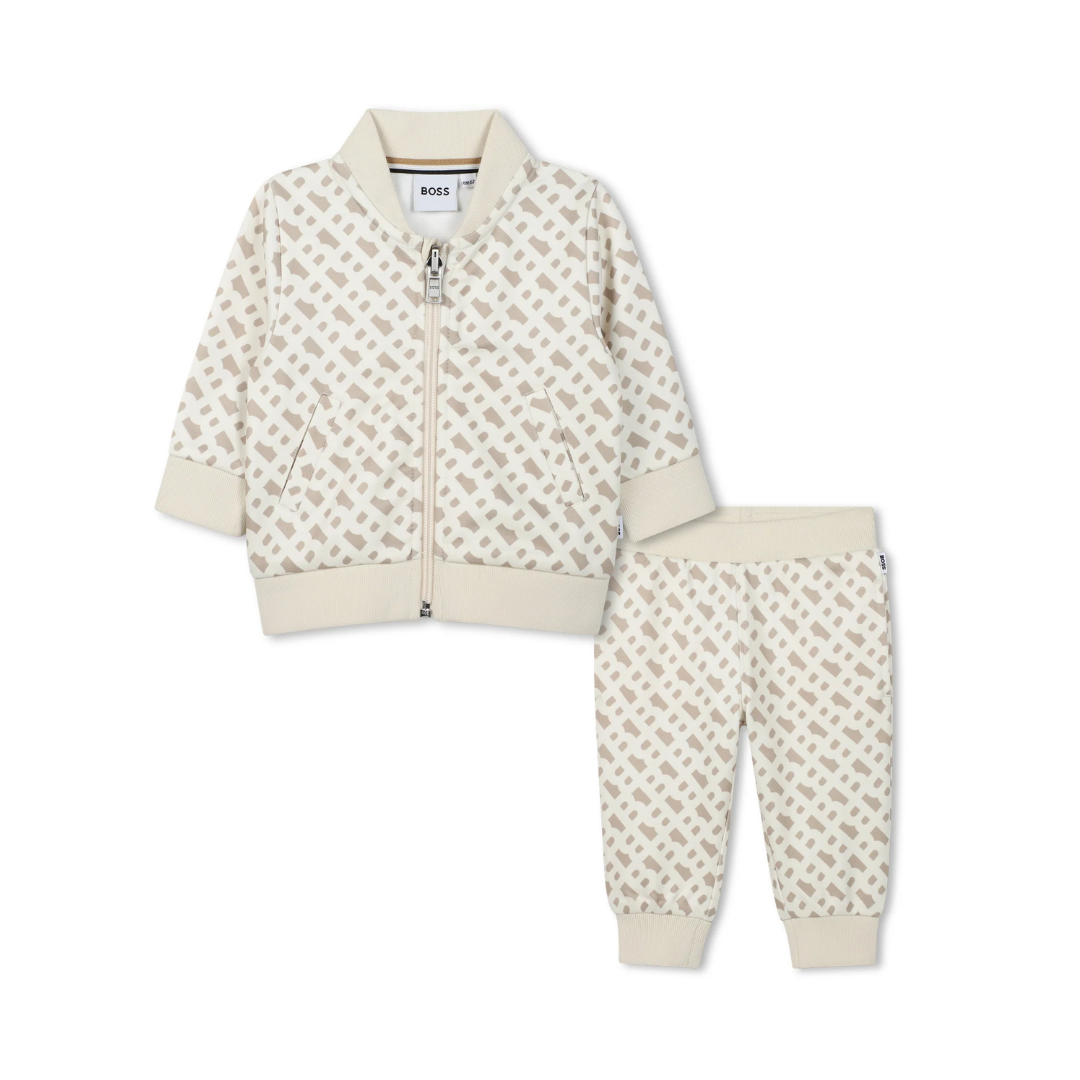 Boss kids cardigan and trousers set featuring all-over logo pattern available at Lestyle Boutique Melbourne