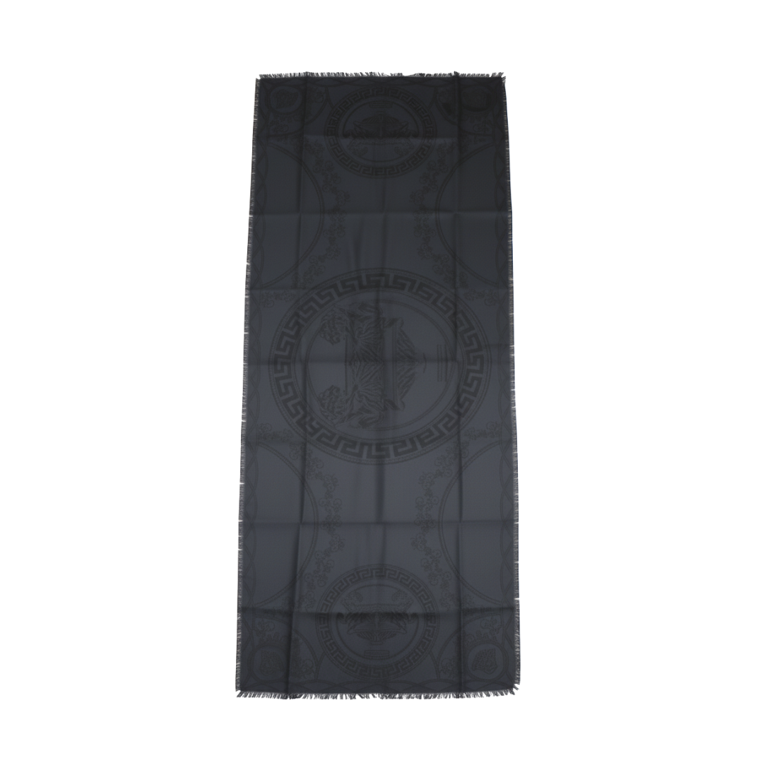 VERSACE SCARF featuring subtle logo pattern available at Lestyle Boutique Melbourne