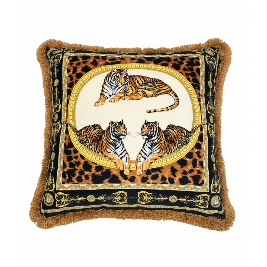 Versace Cushion featuring tiger print available at Lestyle Boutique Melbourne
