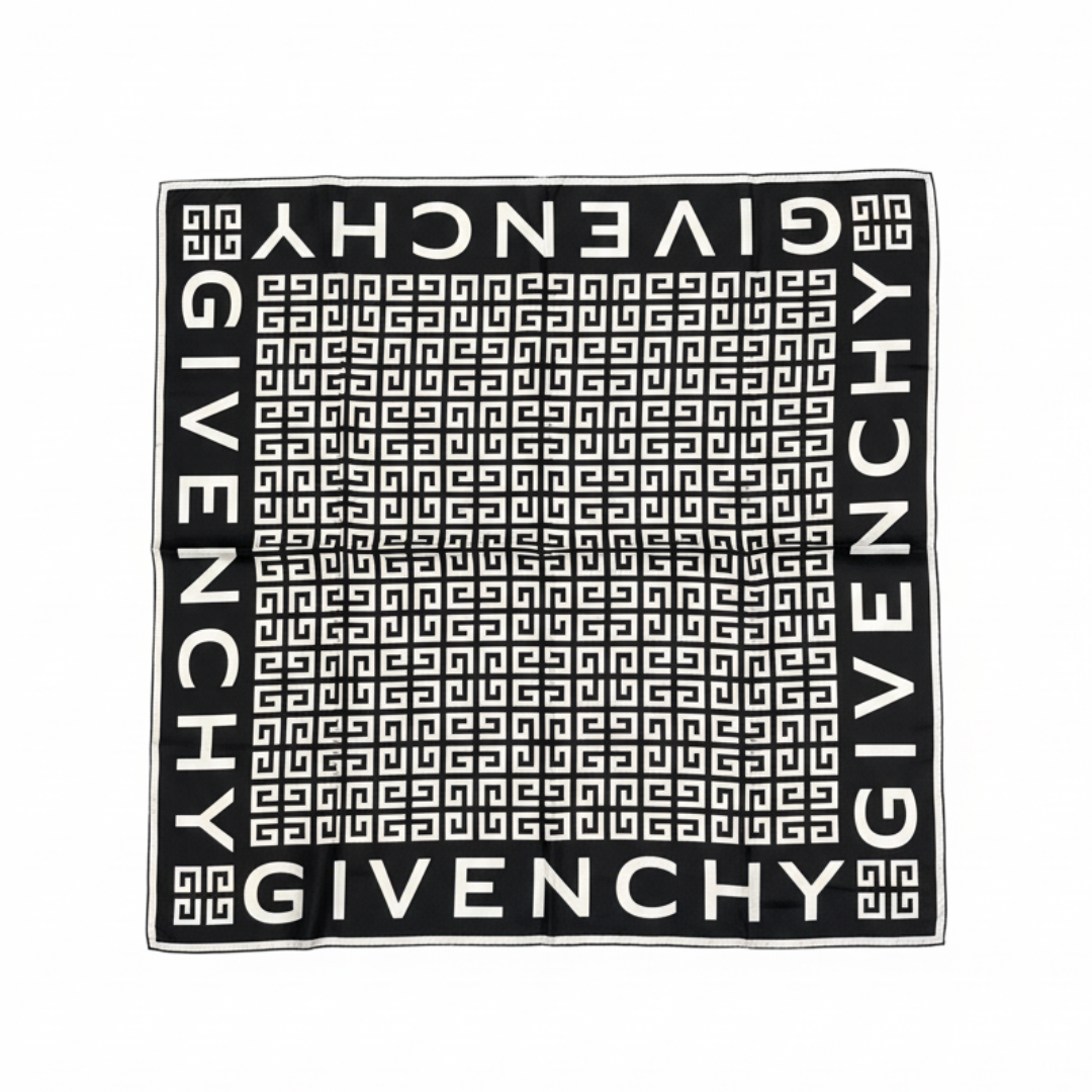 GIVENCHY SCARF featuring signature Greek key border and logo design available at Lestyle Boutique Melbourne