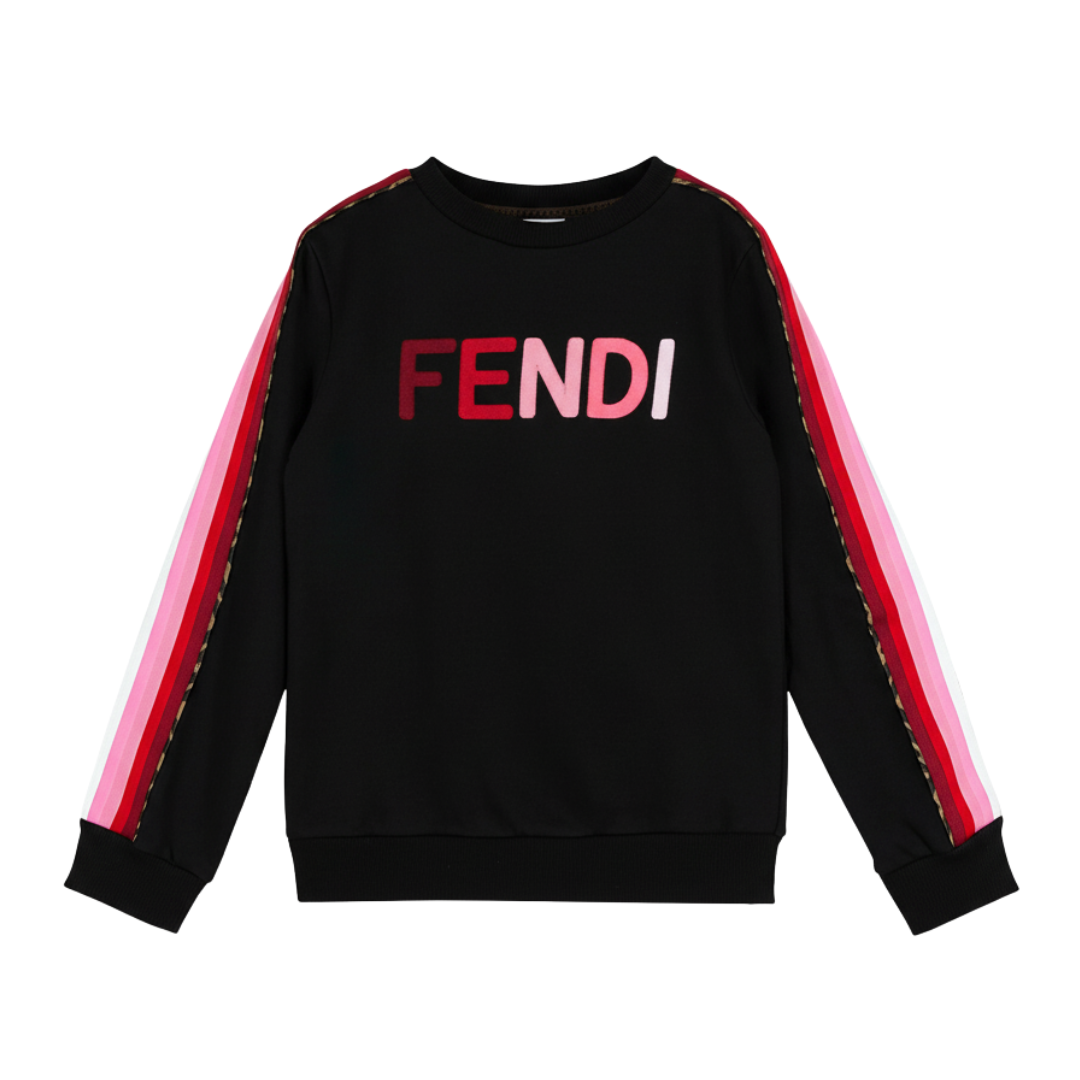 FENDI Kids Sweatshirt featuring gradient logo lettering available at Lestyle Boutique Melbourne