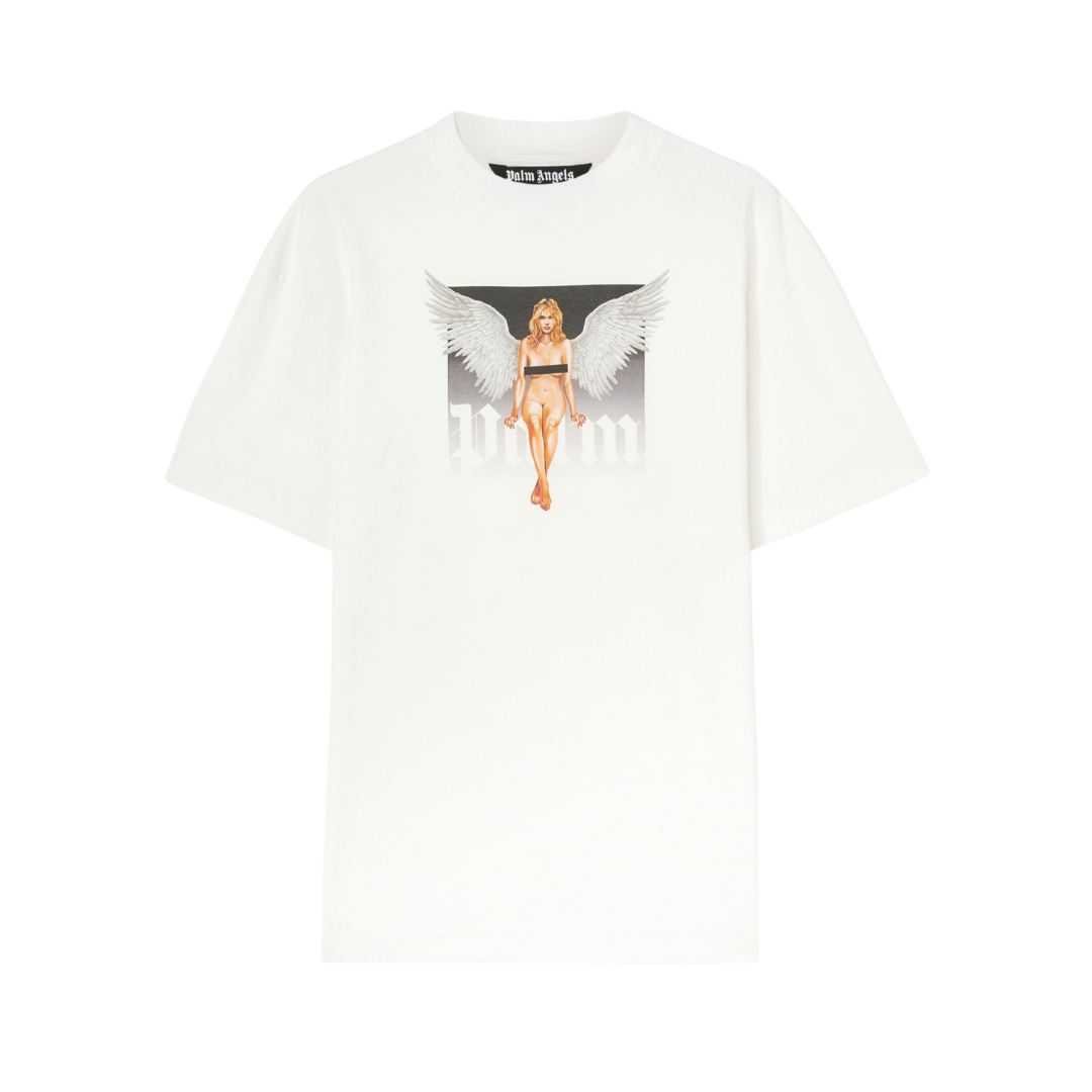 Palm Angels T-shirt featuring angel graphic available at Lestyle Boutique Melbourne