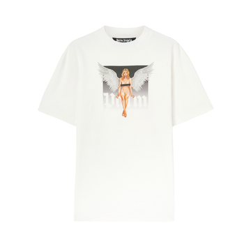 Palm Angels T-shirt featuring angel graphic available at Lestyle Boutique Melbourne