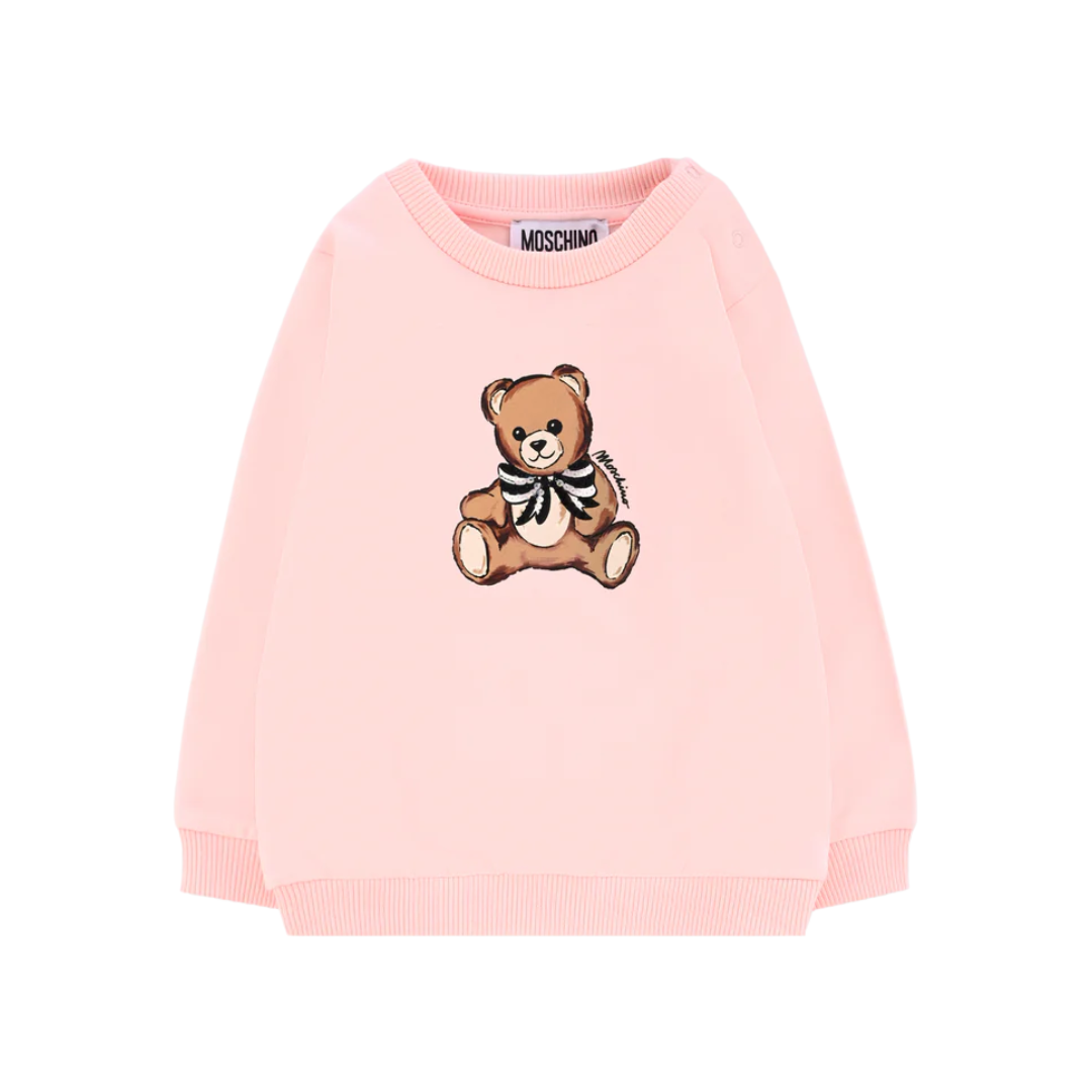 MOSCHINO KIDS SWEATSHIRT featuring Teddy Bear-bow available at Lestyle Boutique Melbourne