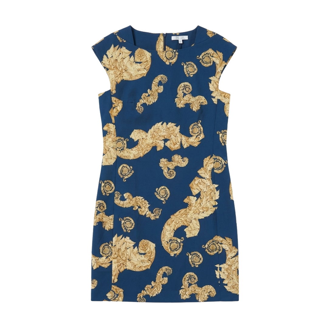 VERSACE DRESS featuring gold baroque print available at Lestyle Boutique Melbourne