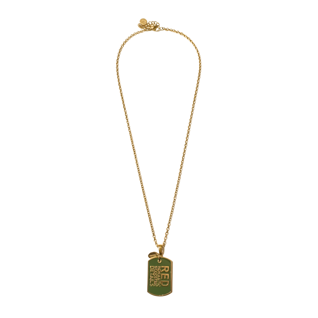 RED VALENTINO necklace featuring tag-style pendant available at Lestyle Boutique Melbourne