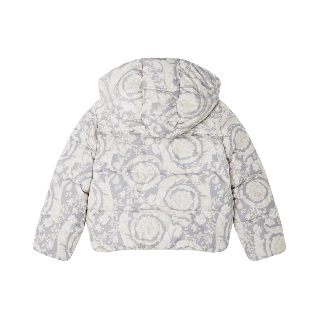 VERSACE PUFFER JACKET featuring Barocco Kids print available at Lestyle Boutique Melbourne