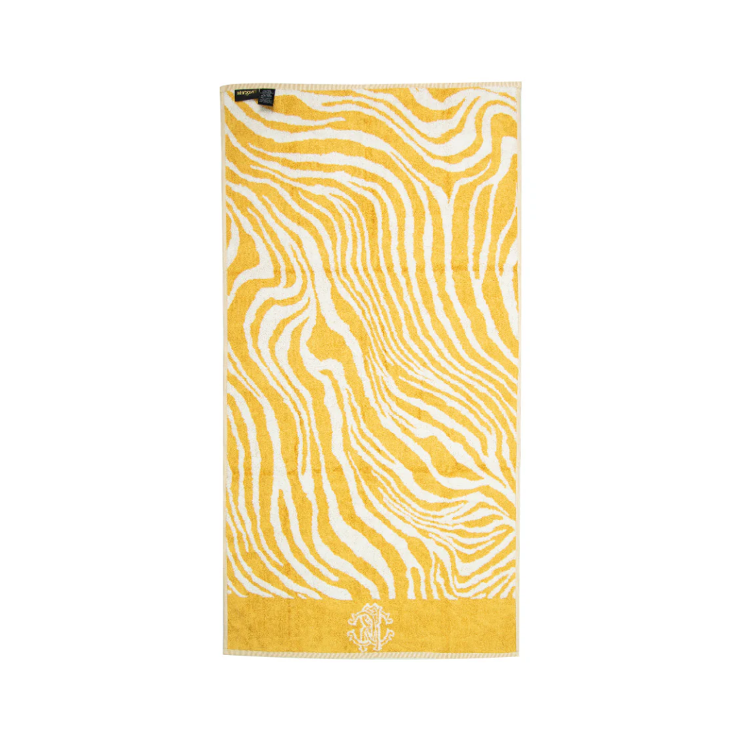 Roberto Cavalli towel featuring zebra print available at Lestyle Boutique Melbourne