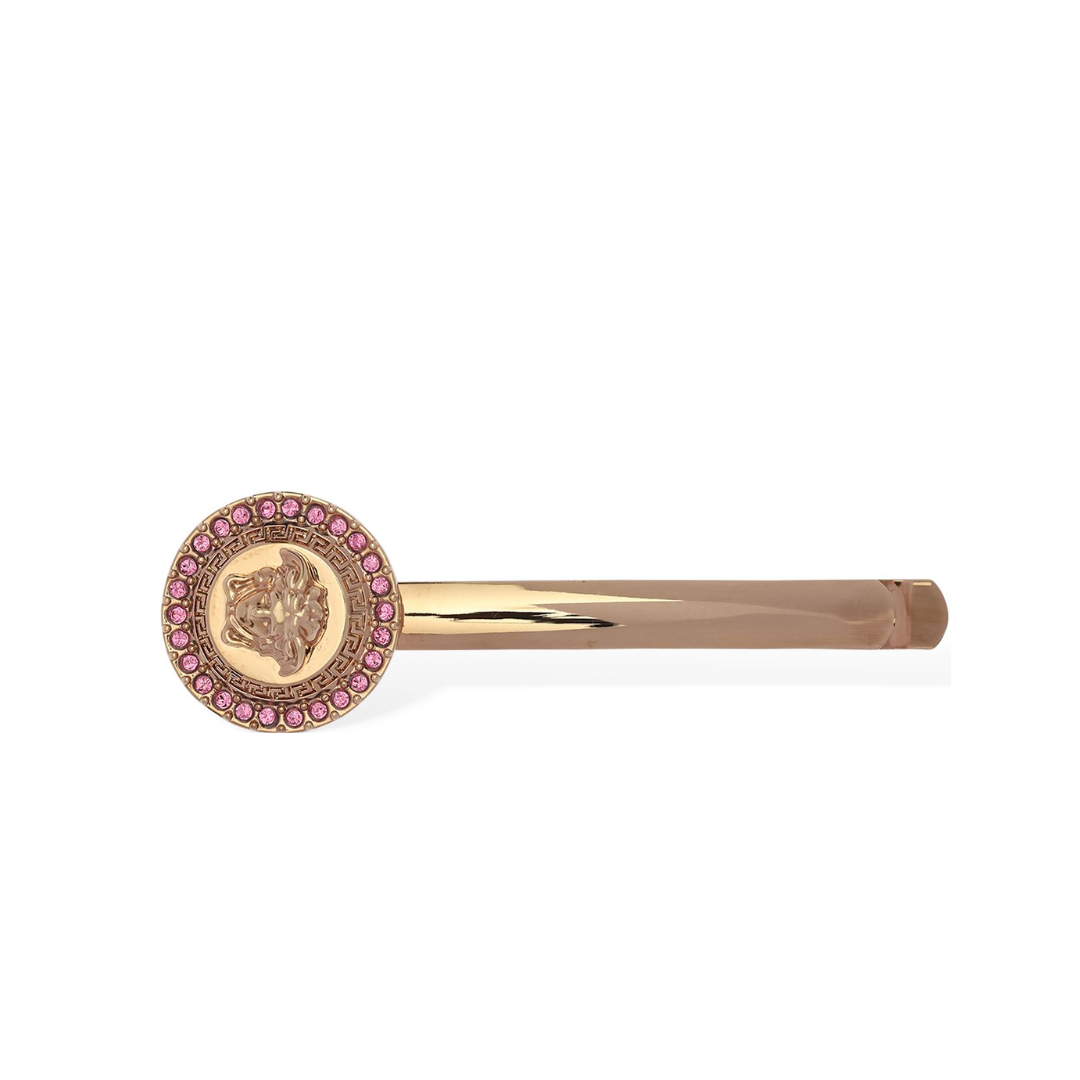 Versace hair clip featuring pink gemstones available at Lestyle Boutique Melbourne