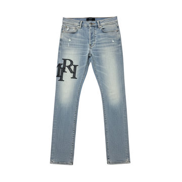 Amiri jeans featuring bold logo graphic available at Lestyle Boutique Melbourne