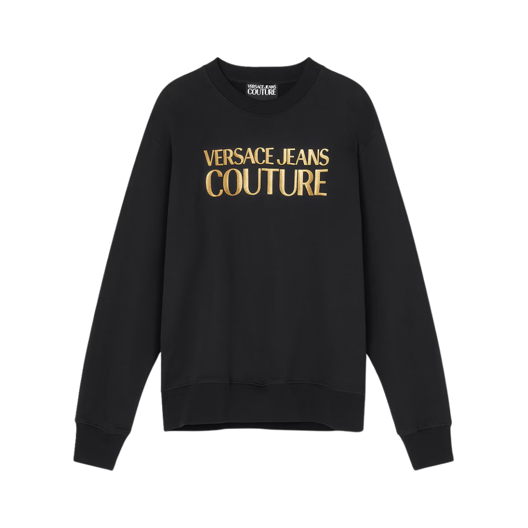 VERSACE JEANS COUTURE Sweatshirt featuring gold foil logo available at Lestyle Boutique Melbourne