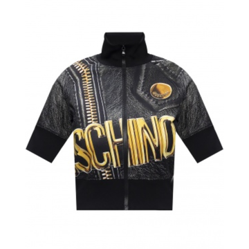 MOSCHINO Top Jacket featuring bold gold logo available at Lestyle Boutique Melbourne