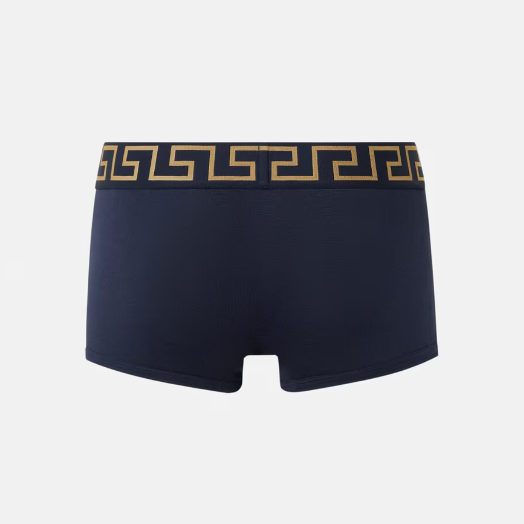 Versace greca border trunks featuring Greca border with Medusa motif available at Lestyle Boutique Melbourne