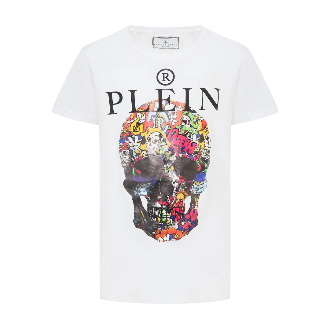 Philipp Plein T-SHIRT featuring skull graphic available at Lestyle Boutique Melbourne