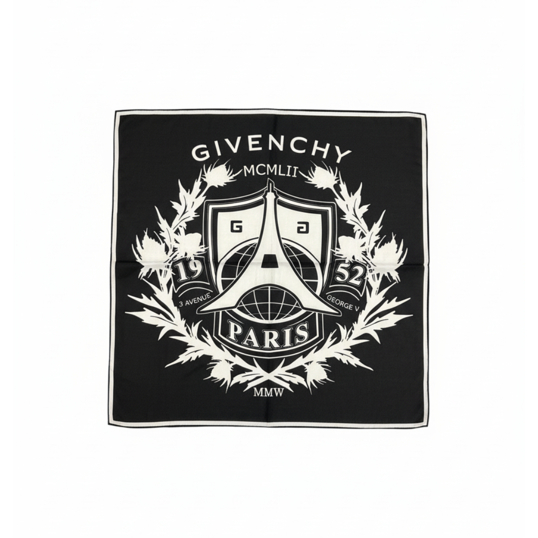 GIVENCHY KERCHIEF featuring crest logo print available at Lestyle Boutique Melbourne