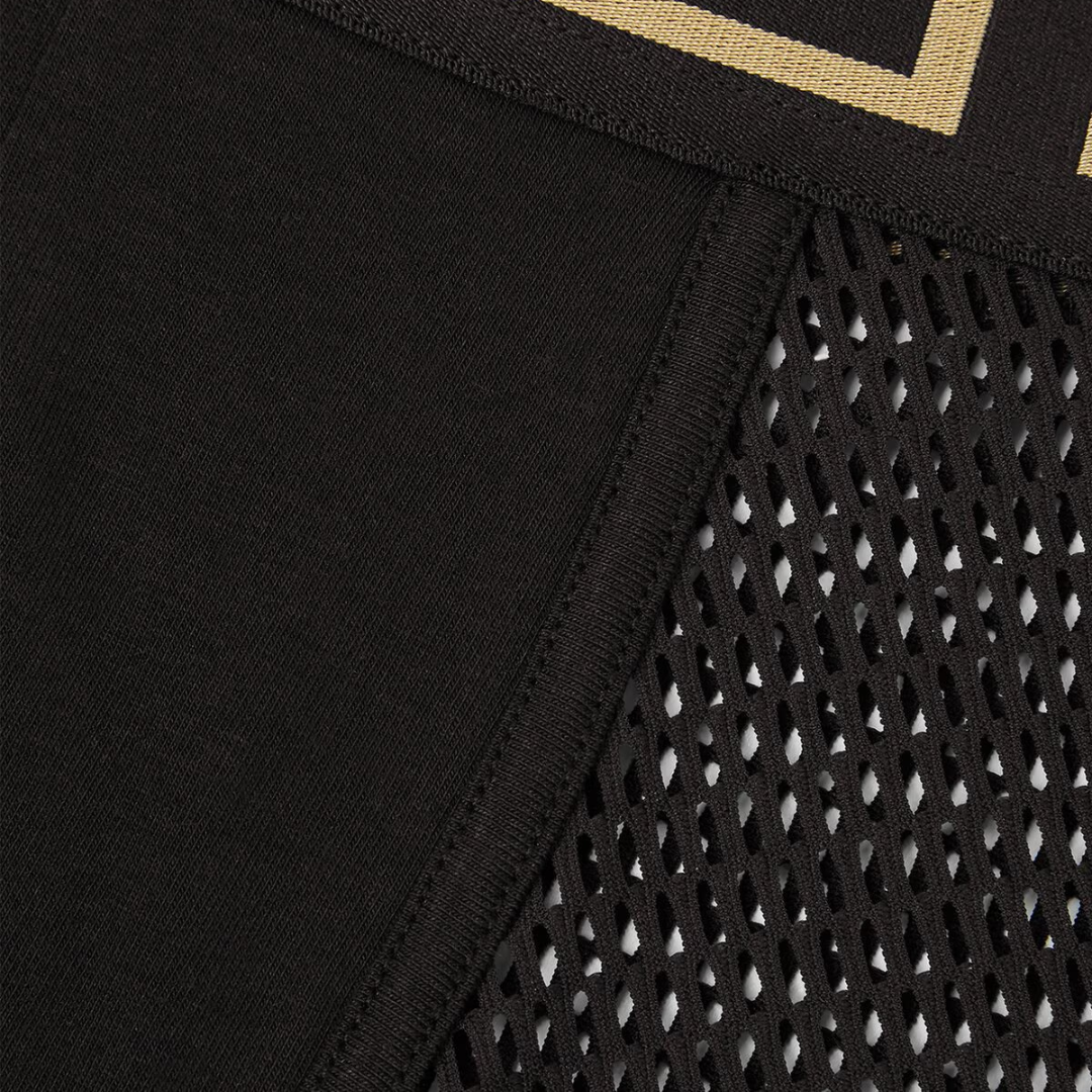 Versace mesh trunks featuring Greca border waistband available at Lestyle Boutique Melbourne