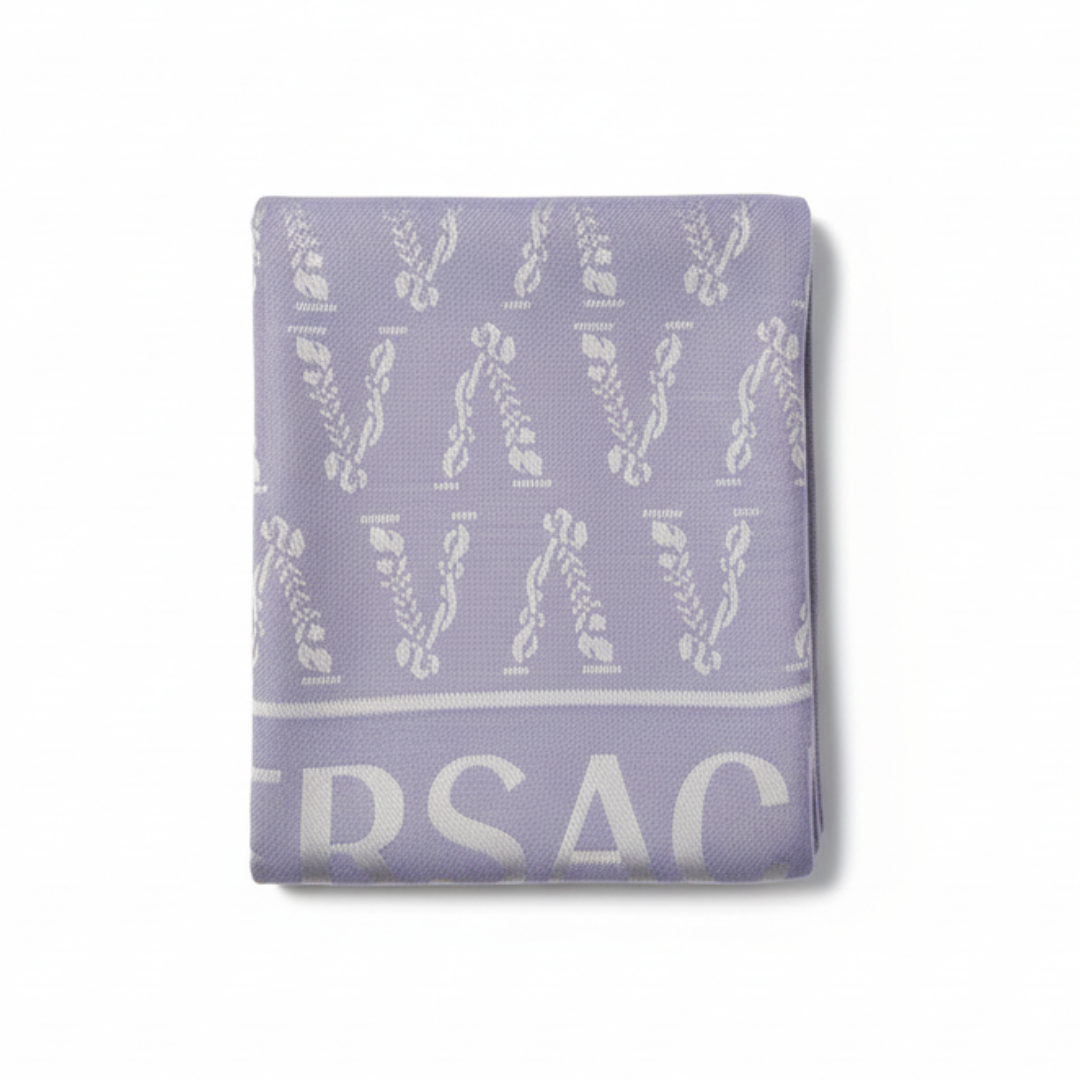 VERSACE SCARF featuring logo pattern available at Lestyle Boutique Melbourne
