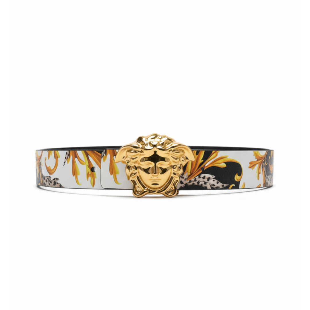 Versace belt kids featuring gold Medusa buckle available at Lestyle Boutique Melbourne