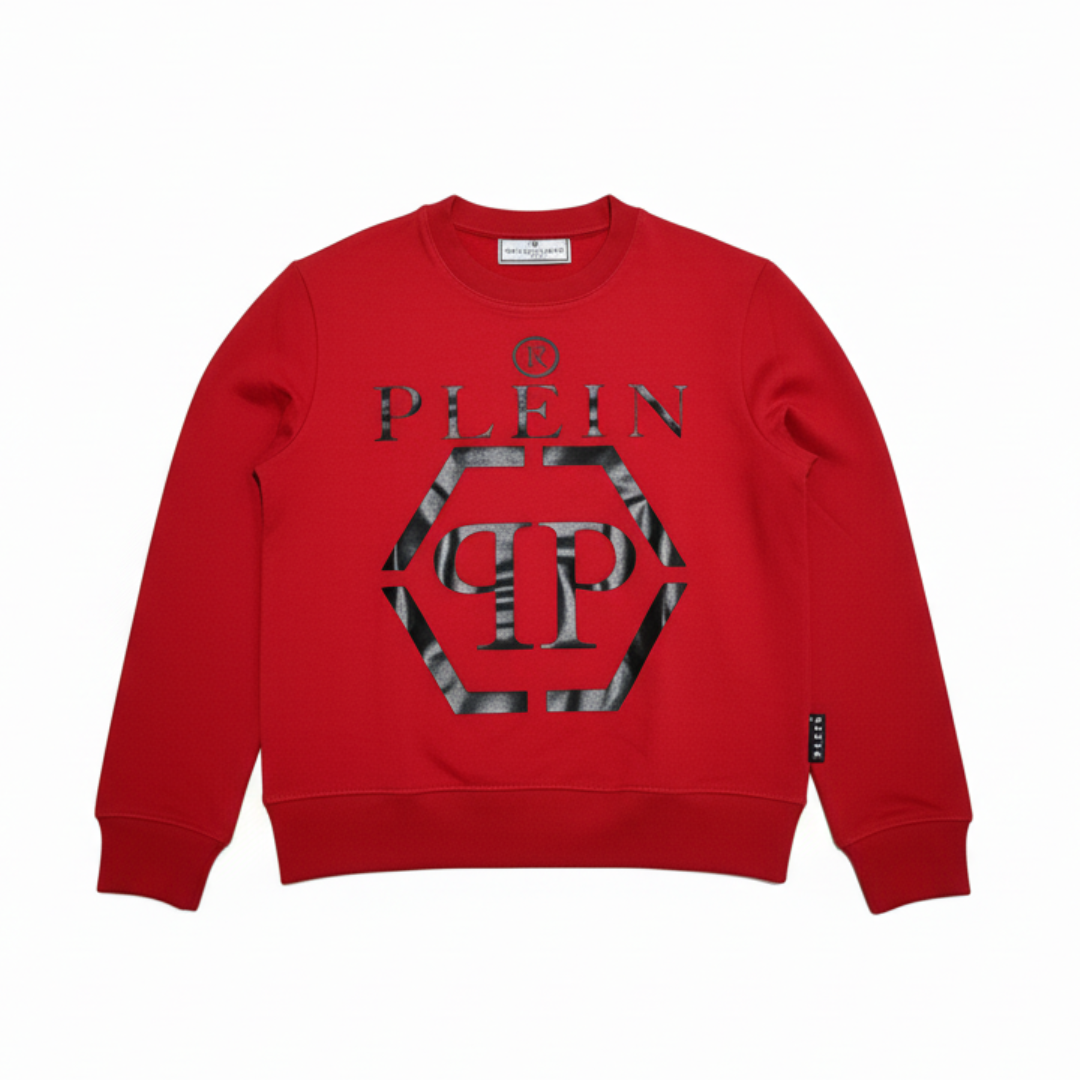 PHILIPP PLEIN SWEATSHIRT featuring bold logo print available at Lestyle Boutique Melbourne