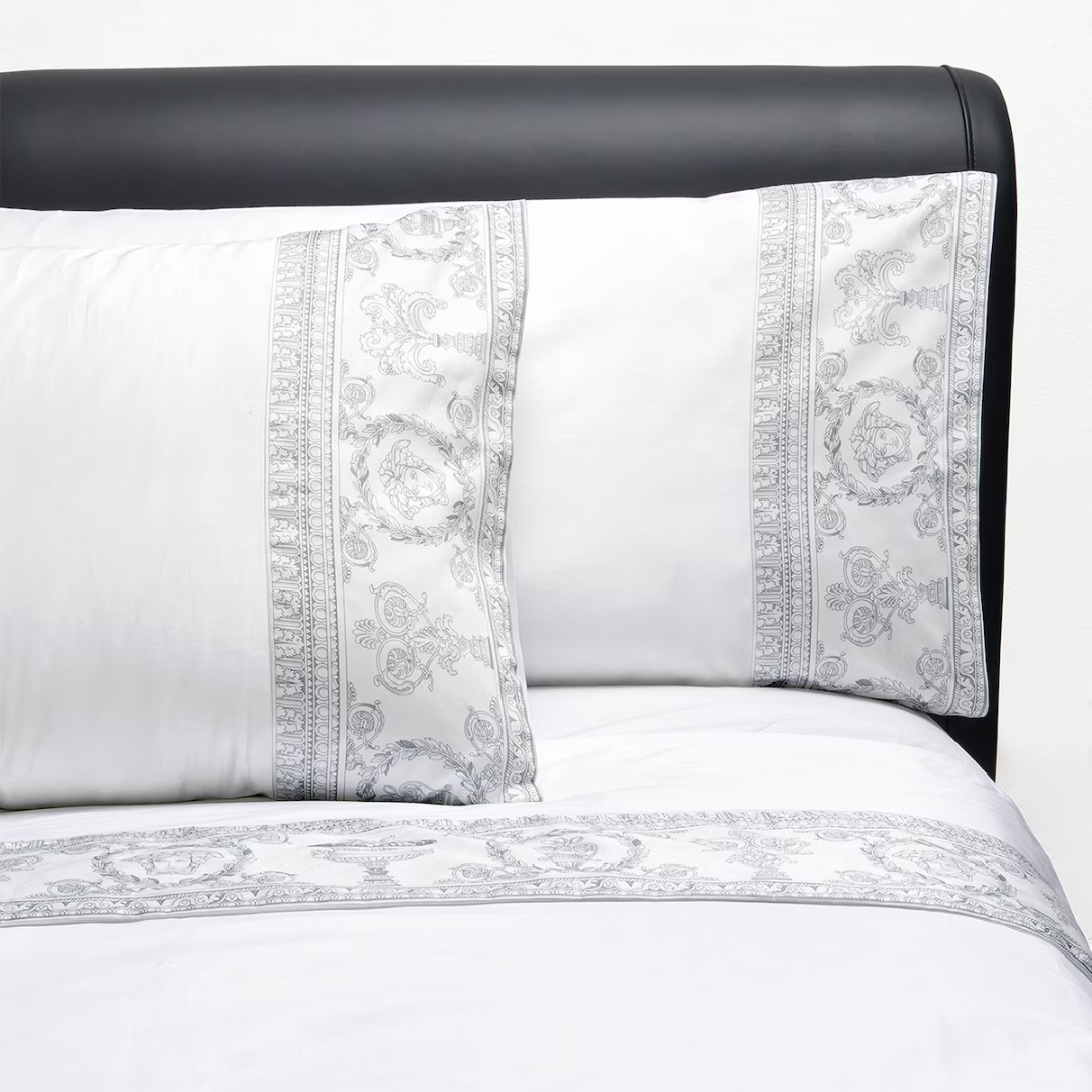 Versace PILLOWCASE SET featuring I ♡ Baroque border available at Lestyle Boutique Melbourne