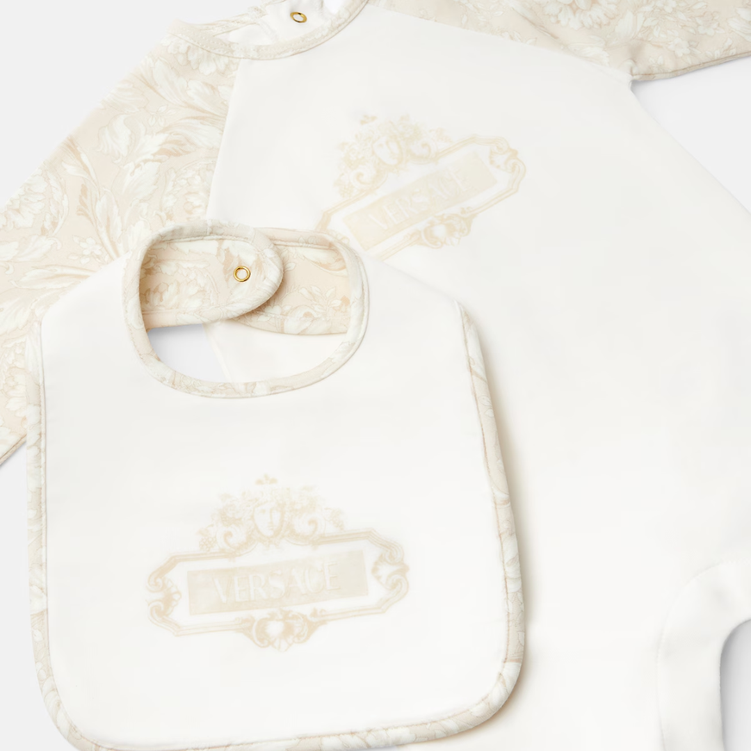 VERSACE SLEEPSUIT featuring Barocco print and Classical Hall Logo graphics available at Lestyle Boutique Melbourne