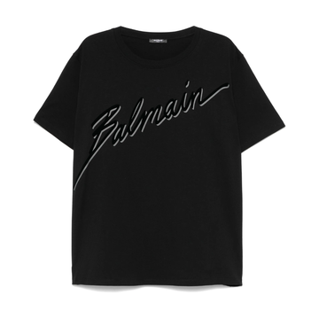 BALMAIN T-SHIRT featuring script logo available at Lestyle Boutique Melbourne