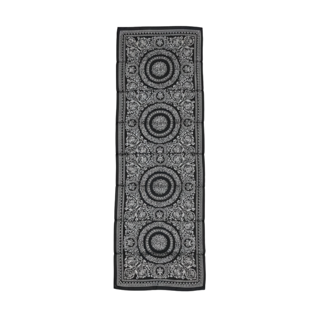 Versace scarf featuring ornate baroque pattern available at Lestyle Boutique Melbourne