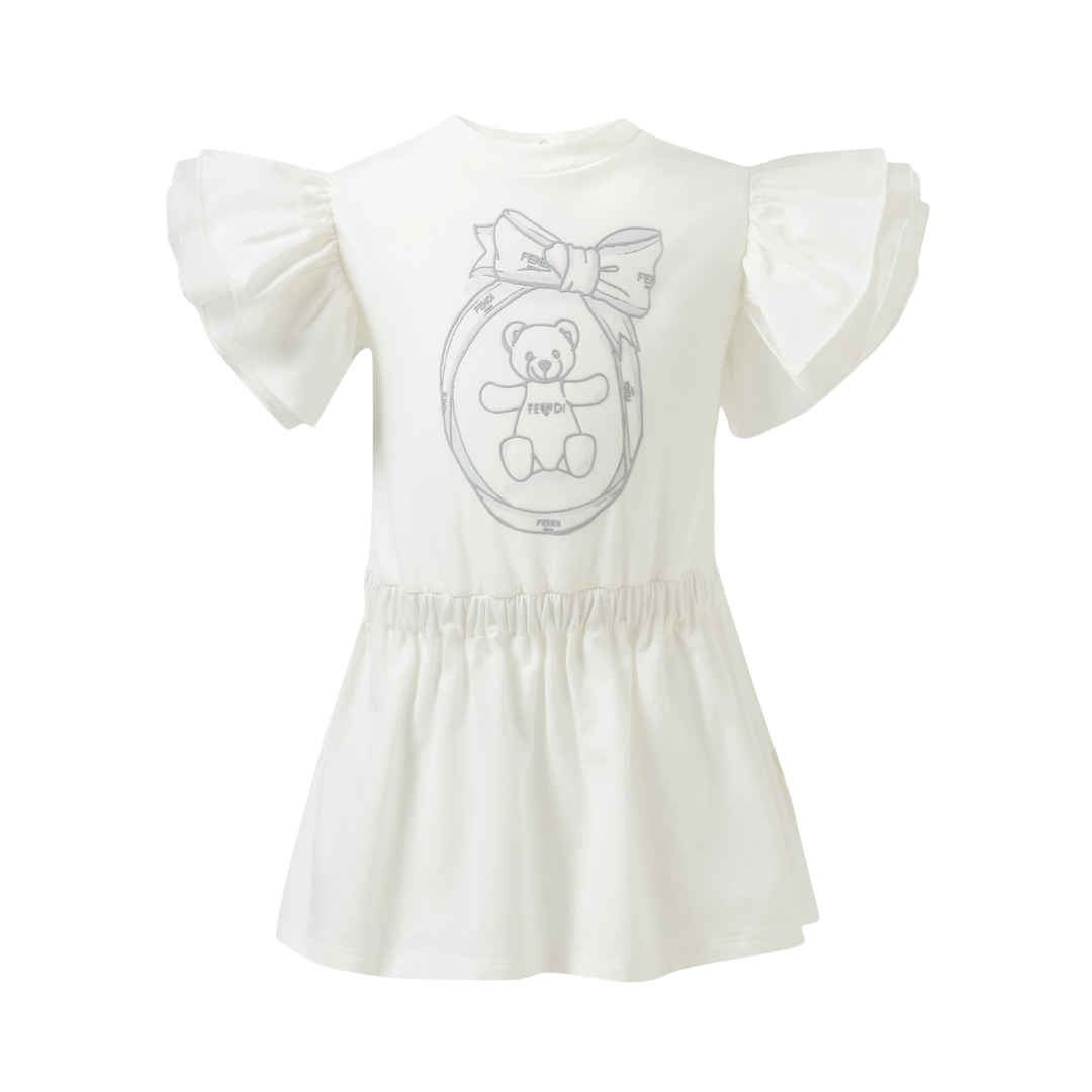 Fendi Kids Dress featuring teddy-print available at Lestyle Boutique Melbourne