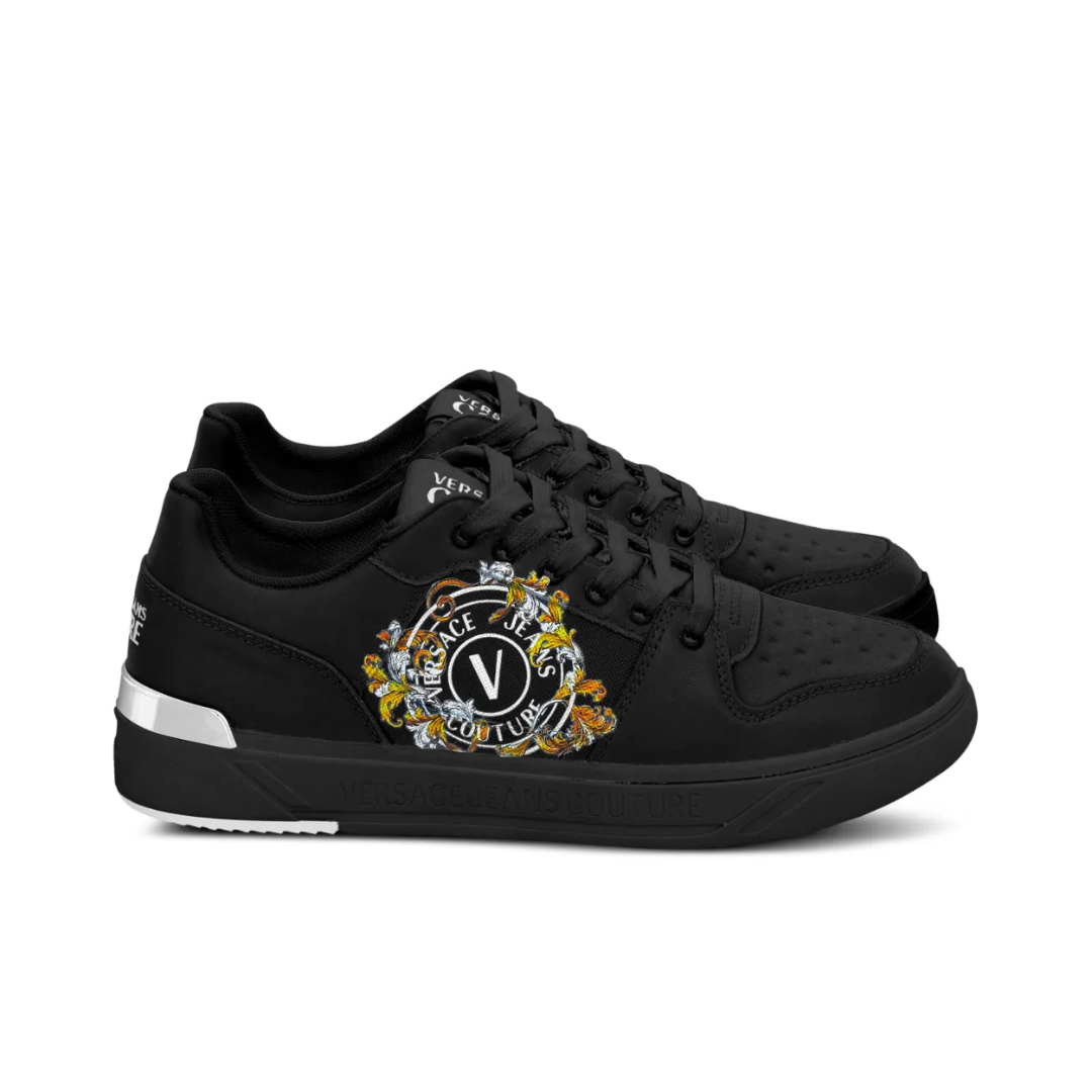 VERSACE JEANS COUTURE SNEAKERS featuring floral emblem logo available at Lestyle Boutique Melbourne