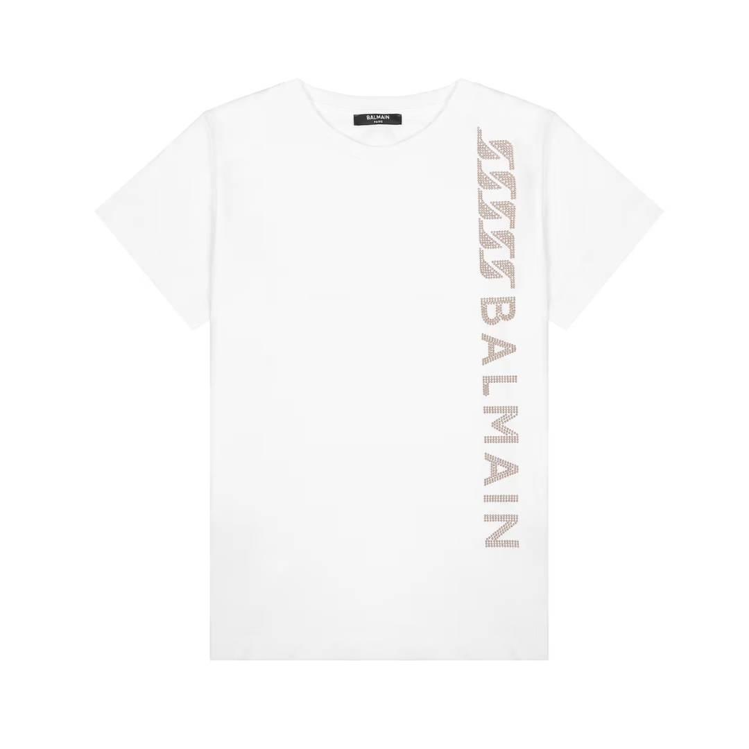 BALMAIN KIDS TSHIRT featuring gold metallic lettering available at Lestyle Boutique Melbourne