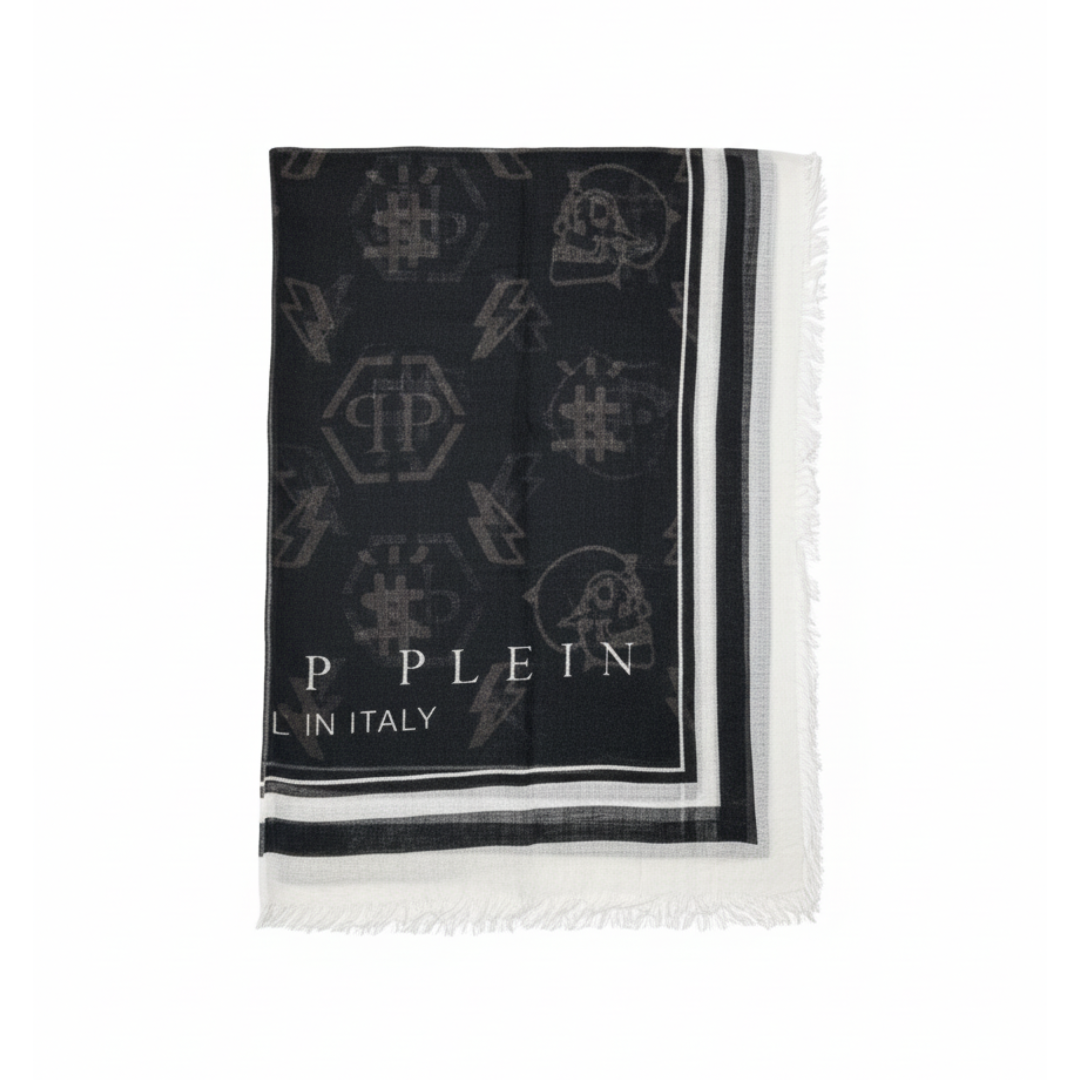 PHILIPP PLEIN Handkerchief featuring logo pattern available at Lestyle Boutique Melbourne
