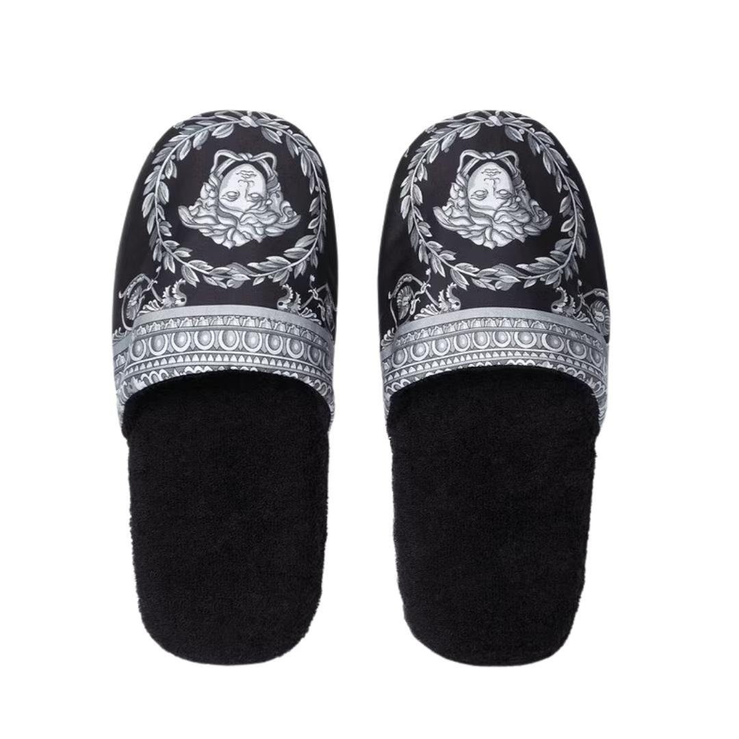 VERSACE SLIPPERS featuring Baroque print available at Lestyle Boutique Melbourne
