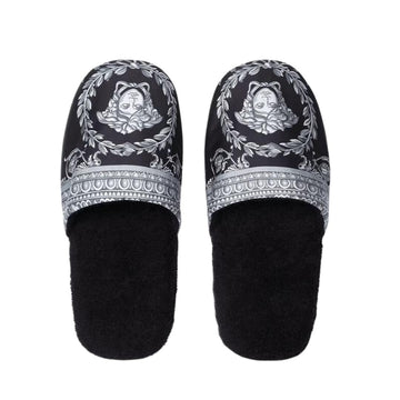 VERSACE SLIPPERS featuring Baroque print available at Lestyle Boutique Melbourne