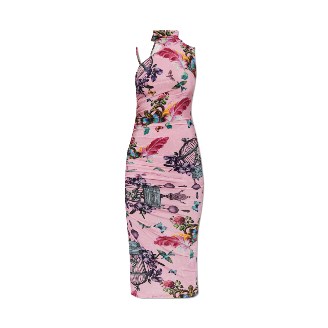 Versace Jeans Couture pink dress featuring colorful print available at Lestyle Boutique Melbourne