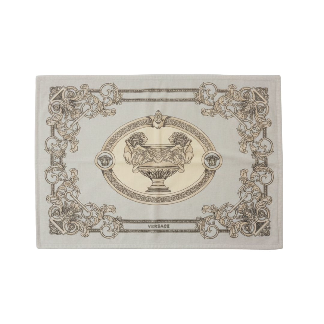 Versace bath mat featuring ornate baroque border design available at Lestyle Boutique Melbourne