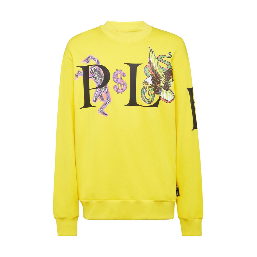 PHILIPP PLEIN SWEATSHIRT LS TATTOO featuring tattoo design available at Lestyle Boutique Melbourne