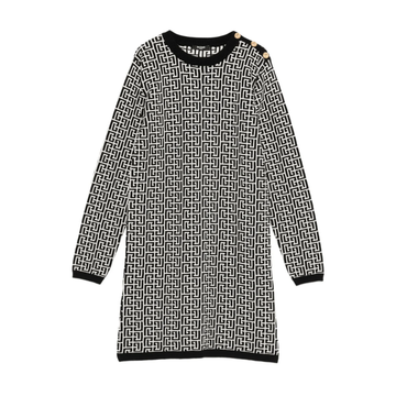 Balmain Kids dress featuring multicolored monogram available at Lestyle Boutique Melbourne