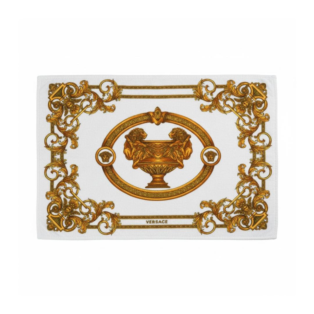 VERSACE BATH MAT featuring ornate gold motif available at Lestyle Boutique Melbourne