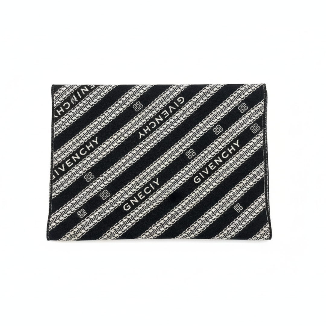 Givenchy scarf featuring diagonal striped logo pattern available at Lestyle Boutique Melbourne