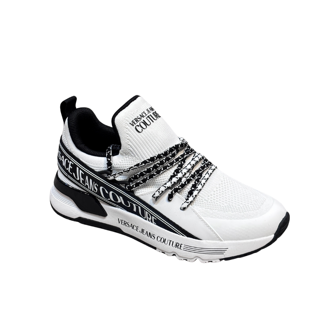 Versace Jeans Couture sneaker featuring knit upper and logo strap available at Lestyle Boutique Melbourne