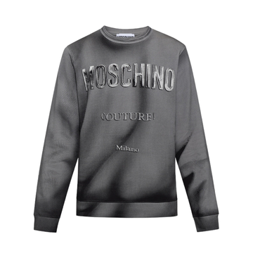 MOSCHINO sweatshirt featuring embossed logo lettering available at Lestyle Boutique Melbourne
