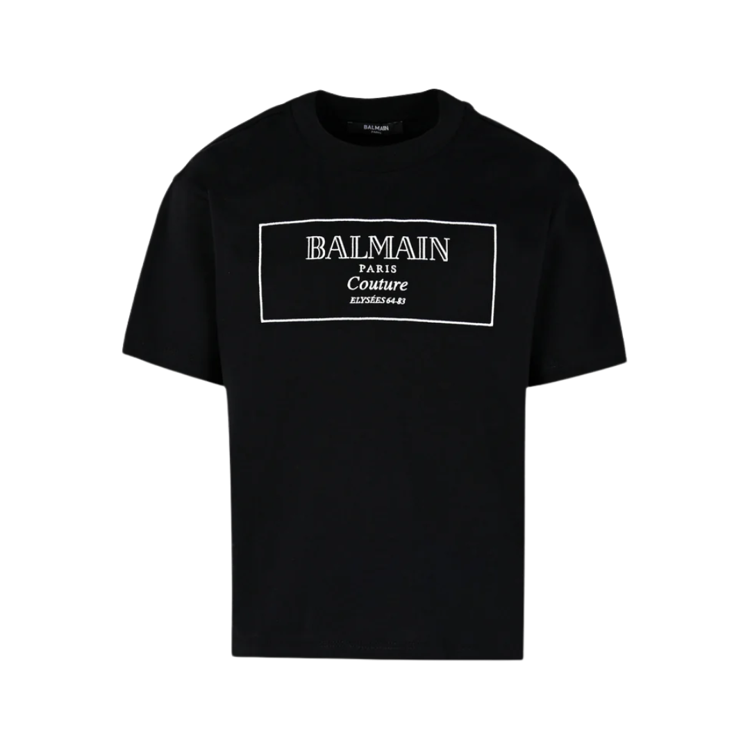 Balmain Kids T-Shirt with logo embroidery available at Lestyle Boutique Melbourne