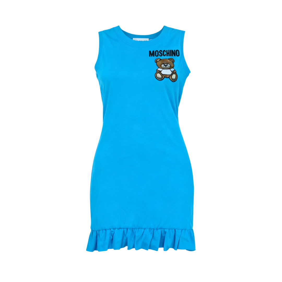 MOSCHINO DRESS featuring teddy bear patch, available at Lestyle Boutique Melbourne