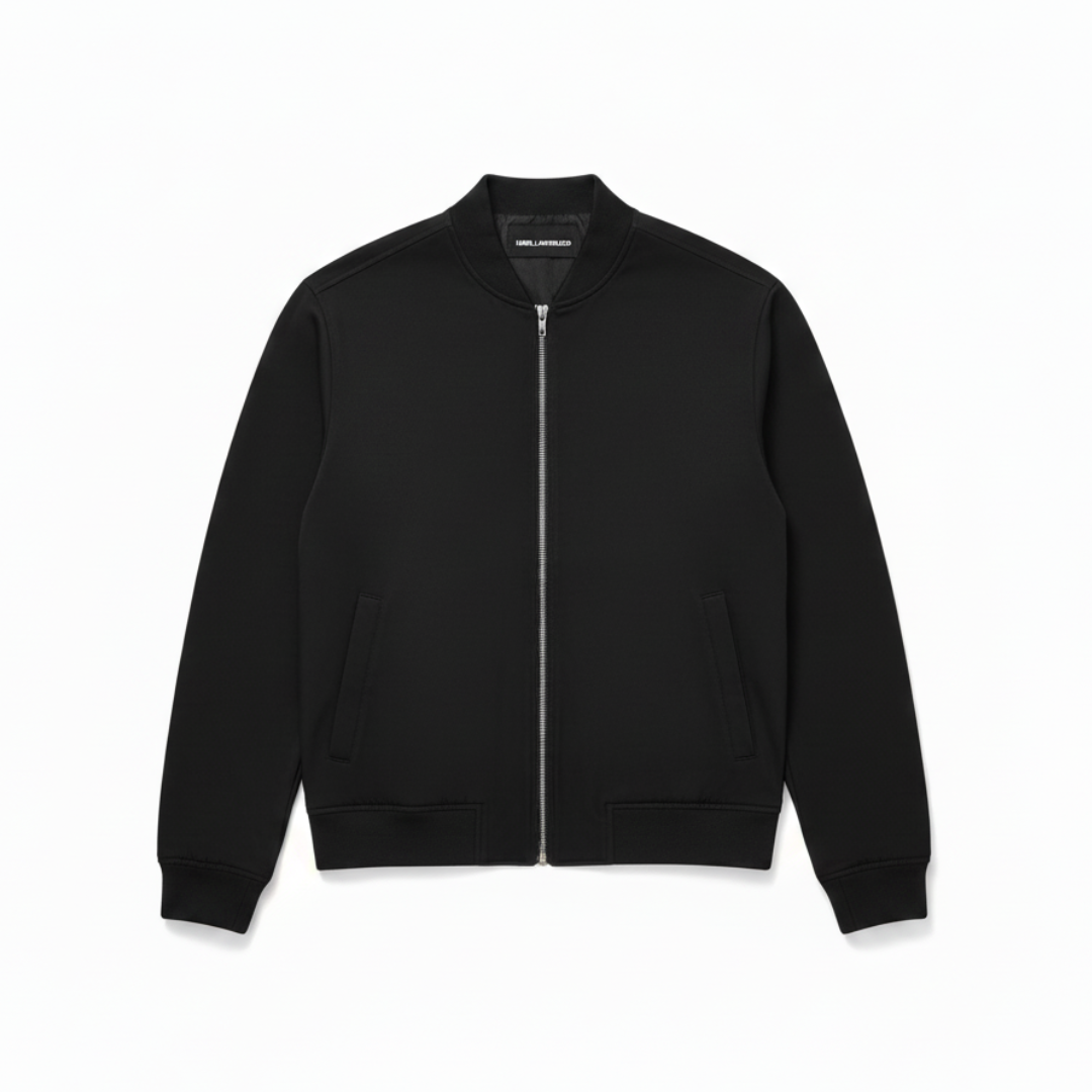 KARL LAGERFELD BOMBER JACKET featuring front zip closure available at Lestyle Boutique Melbourne