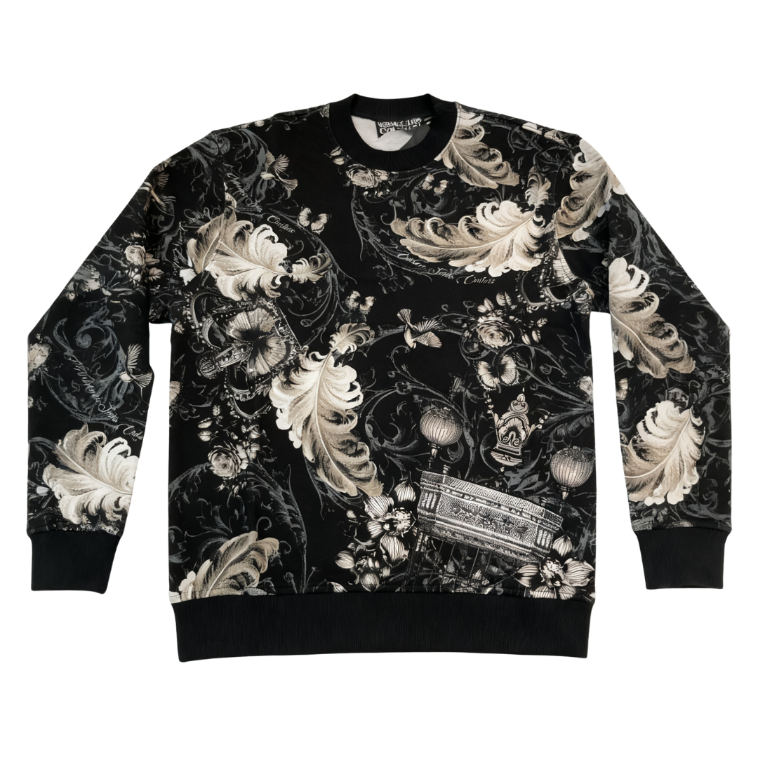 VERSACE JEANS COUTURE SWEATSHIRT featuring ornate baroque print available at Lestyle Boutique Melbourne