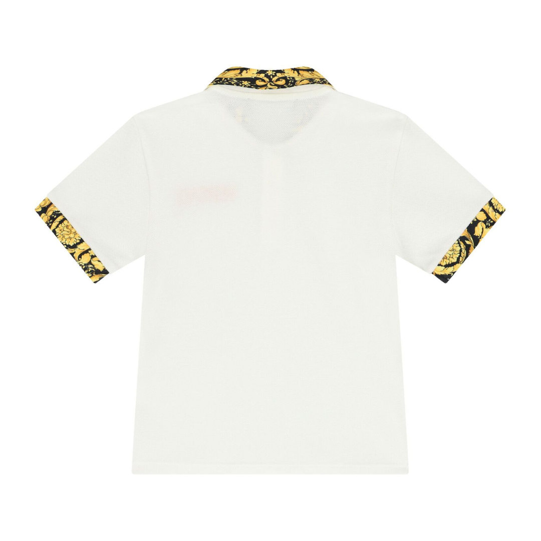 Versace Boys Polo Shirt featuring Barocco motif details available at Lestyle Boutique Melbourne