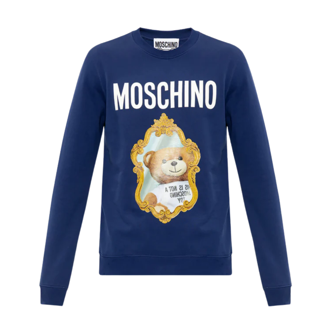 MOSCHINO sweatshirt featuring bear graphic available at Lestyle Boutique Melbourne