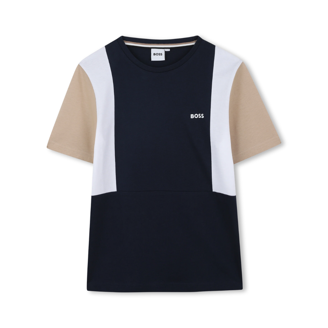 BOSS T-shirt featuring color-block panels available at Lestyle Boutique Melbourne