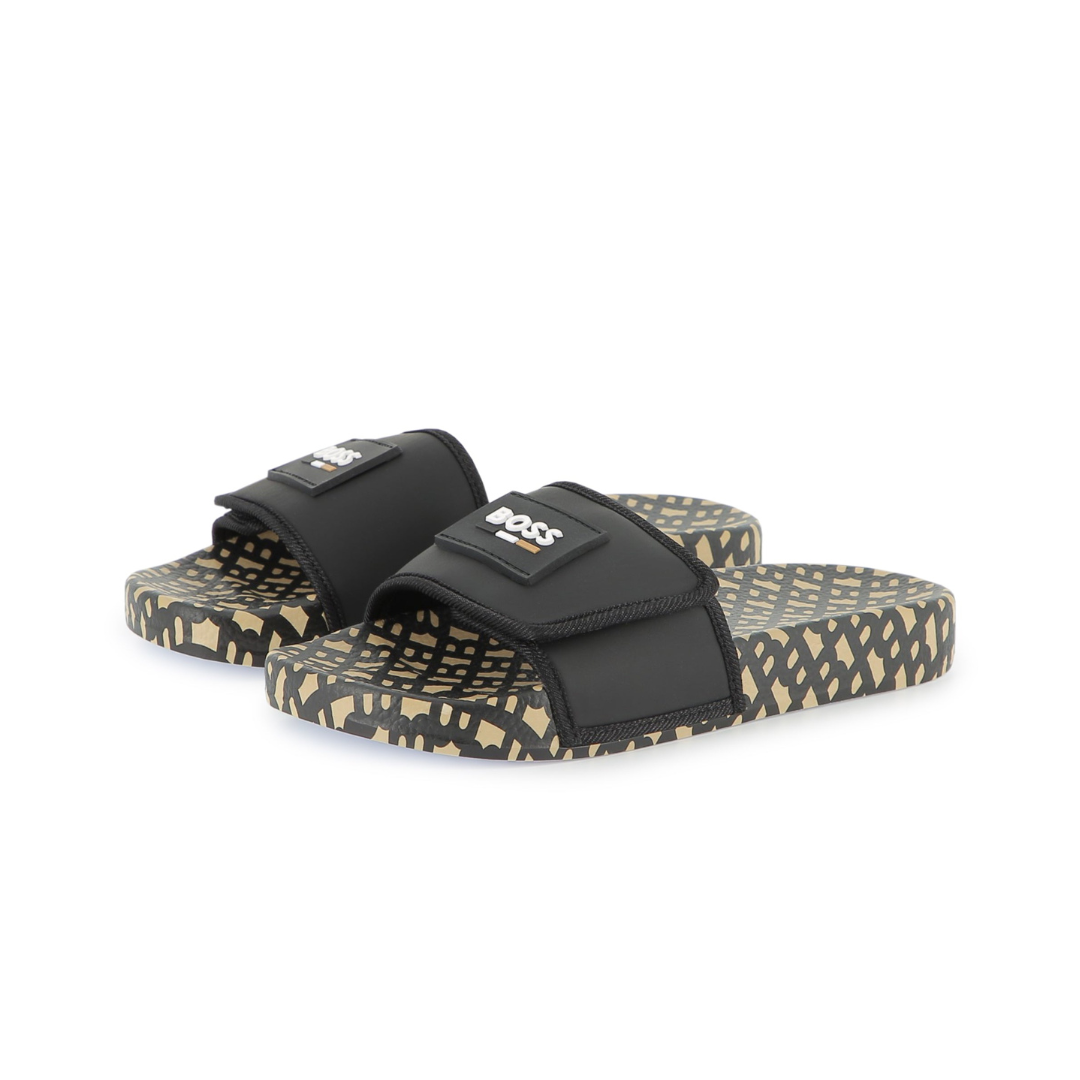 BOSS KIDS SLIDES featuring logo strap available at Lestyle Boutique Melbourne
