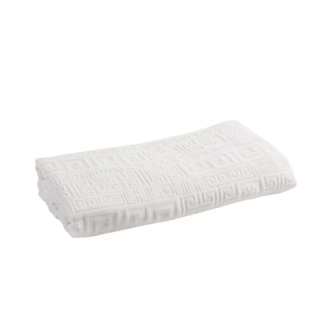 VERSACE BATH TOWEL featuring Greek key embossed pattern available at Lestyle Boutique Melbourne
